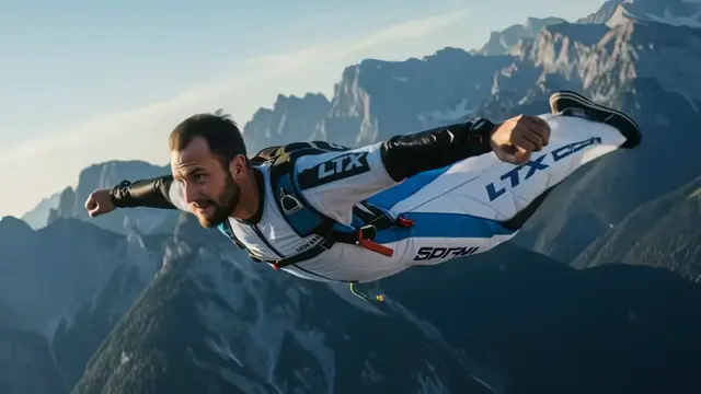 Sulphur 2 example — Wingsuit Canyon Tracking, Sports Action (tracking shot)